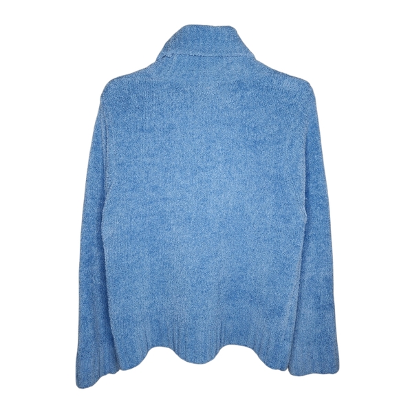 Columbia Vintage Women's Plush Fleece Turtleneck Sweater Dusty Blue Size Large - Picture 6 of 8